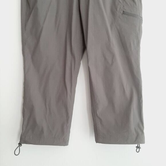 EDDIE BAUER Active Capri Light Casual Cropped Pants Grey Sz 6 - Picture 4 of 12